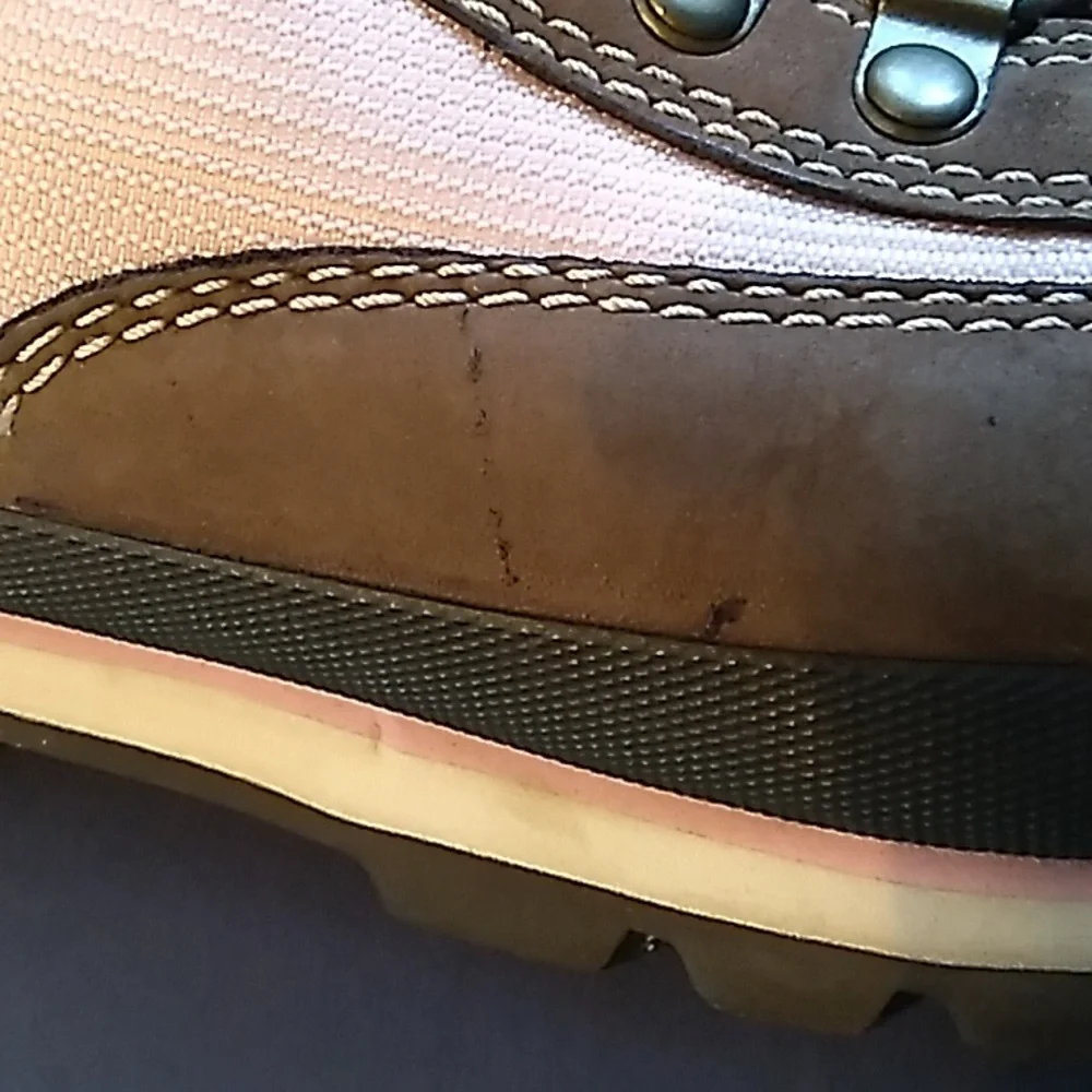 🩷🥾 Women's Timberland leather hiking shoes brown pinkish peach size 7.5.🩷🥾 - Picture 13 of 13